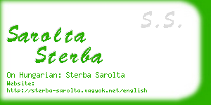 sarolta sterba business card